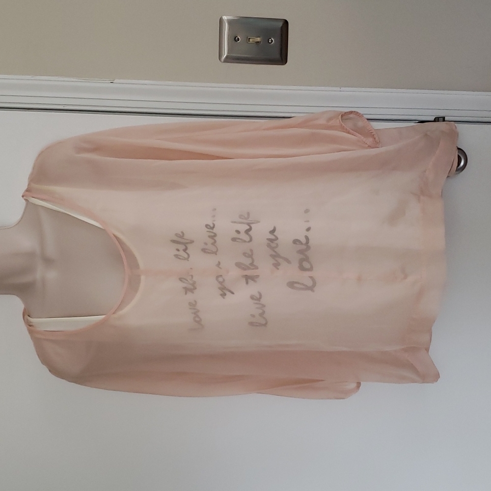 Soft Surroundings Layered Two Piece Silk Top Size PM